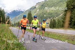 01.09.2022, Antholz, Italy (ITA): Hanna Oeberg (SWE), Elvira Oeberg (SWE), Tilda Johansson (SWE), (l-r)  - Biathlon summer training, Antholz (ITA). www.nordicfocus.com. © Barbieri/NordicFocus. Every downloaded picture is fee-liable.