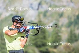 29.08.2022, Bessans, France (FRA): Quentin Fillon-Maillet (FRA) - Biathlon summer training, Bessans (FRA). www.nordicfocus.com. © Authamayou/NordicFocus. Every downloaded picture is fee-liable.