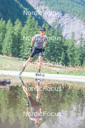 27.08.2022, Bessans, France (FRA): Quentin Fillon-Maillet (FRA) - Biathlon summer training, Bessans (FRA). www.nordicfocus.com. © Authamayou/NordicFocus. Every downloaded picture is fee-liable.