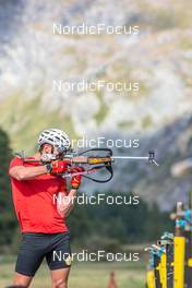 29.08.2022, Bessans, France (FRA): Fabien Claude (FRA) - Biathlon summer training, Bessans (FRA). www.nordicfocus.com. © Authamayou/NordicFocus. Every downloaded picture is fee-liable.