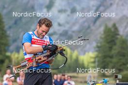 25.08.2022, Bessans, France (FRA): Antonin Guigonnat (FRA) - Biathlon summer training, Bessans (FRA). www.nordicfocus.com. © Authamayou/NordicFocus. Every downloaded picture is fee-liable.