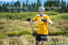 30.08.2022, Lavaze, Italy (ITA): Sturla Holm Laegreid (NOR) - Biathlon summer training, Lavaze (ITA). www.nordicfocus.com. © Vanzetta/NordicFocus. Every downloaded picture is fee-liable.