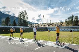 30.08.2022, Lavaze, Italy (ITA): Johannes Thingnes Boe (NOR), Vetle Sjaastad Christiansen (NOR), (l-r)  - Biathlon summer training, Lavaze (ITA). www.nordicfocus.com. © Vanzetta/NordicFocus. Every downloaded picture is fee-liable.