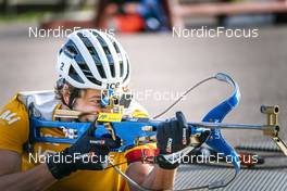 30.08.2022, Lavaze, Italy (ITA): Sturla Holm Laegreid (NOR) - Biathlon summer training, Lavaze (ITA). www.nordicfocus.com. © Vanzetta/NordicFocus. Every downloaded picture is fee-liable.