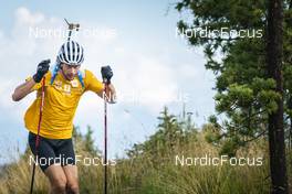 30.08.2022, Lavaze, Italy (ITA): Sturla Holm Laegreid (NOR) - Biathlon summer training, Lavaze (ITA). www.nordicfocus.com. © Vanzetta/NordicFocus. Every downloaded picture is fee-liable.