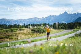 30.08.2022, Lavaze, Italy (ITA): Sturla Holm Laegreid (NOR) - Biathlon summer training, Lavaze (ITA). www.nordicfocus.com. © Vanzetta/NordicFocus. Every downloaded picture is fee-liable.