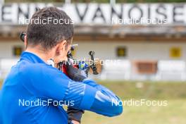 26.08.2022, Bessans, France (FRA): Quentin Fillon-Maillet (FRA) - Biathlon summer training, Bessans (FRA). www.nordicfocus.com. © Authamayou/NordicFocus. Every downloaded picture is fee-liable.