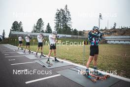 02.09.2022, Lavaze, Italy (ITA): Johannes Thingnes Boe (NOR), Sturla Holm Laegreid (NOR), Filip Fjeld Andersen (NOR), Tarjei Boe (NOR), Vetle Sjaastad Christiansen (NOR), (l-r)  - Biathlon summer training, Lavaze (ITA). www.nordicfocus.com. © Vanzetta/NordicFocus. Every downloaded picture is fee-liable.