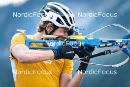 30.08.2022, Lavaze, Italy (ITA): Sturla Holm Laegreid (NOR) - Biathlon summer training, Lavaze (ITA). www.nordicfocus.com. © Vanzetta/NordicFocus. Every downloaded picture is fee-liable.