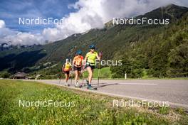 01.09.2022, Antholz, Italy (ITA): Tilda Johansson (SWE), Hanna Oeberg (SWE), Elvira Oeberg (SWE), (l-r)  - Biathlon summer training, Antholz (ITA). www.nordicfocus.com. © Barbieri/NordicFocus. Every downloaded picture is fee-liable.