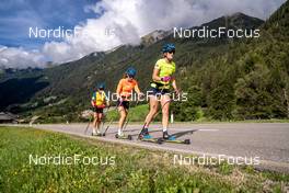 01.09.2022, Antholz, Italy (ITA): Tilda Johansson (SWE), Hanna Oeberg (SWE), Elvira Oeberg (SWE), (l-r)  - Biathlon summer training, Antholz (ITA). www.nordicfocus.com. © Barbieri/NordicFocus. Every downloaded picture is fee-liable.