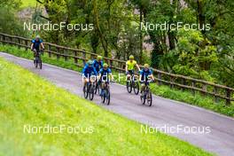 31.08.2022, Antholz, Italy (ITA): Peppe Femling (SWE), Jesper Nelin (SWE), Martin Ponsiluoma (SWE), Oskar Brandt (SWE), Malte Stefansson (SWE), Sebastian Samuelsson (SWE), (l-r)  - Biathlon summer training, Antholz (ITA). www.nordicfocus.com. © Barbieri/NordicFocus. Every downloaded picture is fee-liable.