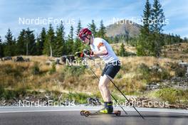 30.08.2022, Lavaze, Italy (ITA): Johannes Thingnes Boe (NOR) - Biathlon summer training, Lavaze (ITA). www.nordicfocus.com. © Vanzetta/NordicFocus. Every downloaded picture is fee-liable.