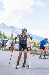 27.08.2022, Bessans, France (FRA): Quentin Fillon-Maillet (FRA) - Biathlon summer training, Bessans (FRA). www.nordicfocus.com. © Authamayou/NordicFocus. Every downloaded picture is fee-liable.