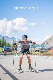 27.08.2022, Bessans, France (FRA): Quentin Fillon-Maillet (FRA) - Biathlon summer training, Bessans (FRA). www.nordicfocus.com. © Authamayou/NordicFocus. Every downloaded picture is fee-liable.