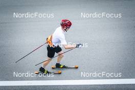 01.09.2022, Lavaze, Italy (ITA): Johannes Thingnes Boe (NOR) - Biathlon summer training, Lavaze (ITA). www.nordicfocus.com. © Vanzetta/NordicFocus. Every downloaded picture is fee-liable.