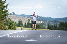 30.08.2022, Lavaze, Italy (ITA): Johannes Thingnes Boe (NOR) - Biathlon summer training, Lavaze (ITA). www.nordicfocus.com. © Vanzetta/NordicFocus. Every downloaded picture is fee-liable.