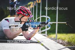 30.08.2022, Lavaze, Italy (ITA): Johannes Thingnes Boe (NOR) - Biathlon summer training, Lavaze (ITA). www.nordicfocus.com. © Vanzetta/NordicFocus. Every downloaded picture is fee-liable.