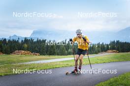 30.08.2022, Lavaze, Italy (ITA): Sturla Holm Laegreid (NOR) - Biathlon summer training, Lavaze (ITA). www.nordicfocus.com. © Vanzetta/NordicFocus. Every downloaded picture is fee-liable.