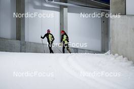 19.09.2022, Oberhof, Germany (GER): Sofie Krehl (GER), Katharina Hennig (GER), (l-r) - Cross-Country training, Oberhof (GER). www.nordicfocus.com. © Reichert/NordicFocus. Every downloaded picture is fee-liable.