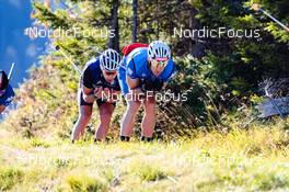 22.08.2022, Lavaze, Italy (ITA): Paolo Ventura (ITA), Federico Pellegrino (ITA), (l-r)  - Cross-Country training, Lavaze (ITA). www.nordicfocus.com. © Barbieri/NordicFocus. Every downloaded picture is fee-liable.