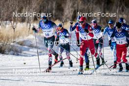 06.02.2022, Beijing, China (CHN): Paal Golberg (NOR), Artem Maltsev (ROC), Michal Novak (CZE), Jules Lapierre (FRA), (l-r)  - XXIV. Olympic Winter Games Beijing 2022, cross-country, skiathlon men, Beijing (CHN). www.nordicfocus.com. © Modica/NordicFocus. Every downloaded picture is fee-liable.