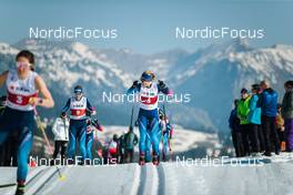 25.03.2022, Zweisimmen-Sparenmoos, Switzerland (SUI): Lea Fischer (SUI), Laurien Van Der Graaff (SUI), (l-r)  - Swiss Championships cross-country, skiathlon, Zweisimmen-Sparenmoos (SUI). www.nordicfocus.com. © Modica/NordicFocus. Every downloaded picture is fee-liable.