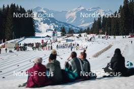 25.03.2022, Zweisimmen-Sparenmoos, Switzerland (SUI): Start of womens race - Swiss Championships cross-country, skiathlon, Zweisimmen-Sparenmoos (SUI). www.nordicfocus.com. © Modica/NordicFocus. Every downloaded picture is fee-liable.