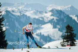 25.03.2022, Zweisimmen-Sparenmoos, Switzerland (SUI): Anja Weber (SUI) - Swiss Championships cross-country, skiathlon, Zweisimmen-Sparenmoos (SUI). www.nordicfocus.com. © Modica/NordicFocus. Every downloaded picture is fee-liable.