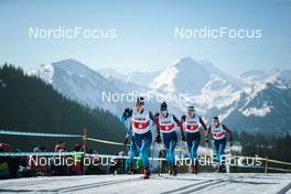 25.03.2022, Zweisimmen-Sparenmoos, Switzerland (SUI): Laurien Van Der Graaff (SUI), Giuliana Werro (SUI), Desiree Steiner (SUI), Alina Meier (SUI), (l-r)  - Swiss Championships cross-country, skiathlon, Zweisimmen-Sparenmoos (SUI). www.nordicfocus.com. © Modica/NordicFocus. Every downloaded picture is fee-liable.