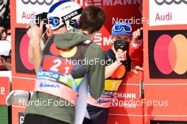 26.03.2022, Planica, Slovenia (SLO): Gregor Deschwanden (SUI), Andreas Schuler (SUI), Eetu Nousiainen (FIN) - FIS world cup ski jumping men, team HS240, Planica (SLO). www.nordicfocus.com. © Reichert/NordicFocus. Every downloaded picture is fee-liable.