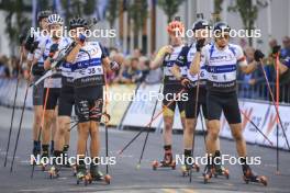 05.08.2023, Sandnes, Norway (NOR): Quentin Fillon Maillet (FRA), Sturla Holm Laegreid (NOR), (l-r) - BLINK23 Festival Biathlon - Sandnes (NOR). www.nordicfocus.com. © Manzoni/NordicFocus. Every downloaded picture is fee-liable.