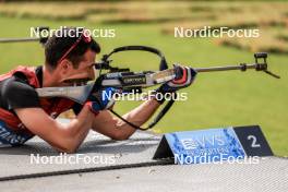 04.08.2023, Sandnes, Norway (NOR): Quentin Fillon Maillet (FRA) - BLINK23 Festival Biathlon - Sandnes (NOR). www.nordicfocus.com. © Manzoni/NordicFocus. Every downloaded picture is fee-liable.