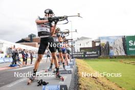 04.08.2023, Sandnes, Norway (NOR): Sturla Holm Laegreid (NOR) - BLINK23 Festival Biathlon - Sandnes (NOR). www.nordicfocus.com. © Manzoni/NordicFocus. Every downloaded picture is fee-liable.