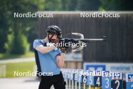 04.06.2023, Ruhpolding, Germany (GER): Gion Stalder (SUI) - Biathlon summer training, Ruhpolding (GER). www.nordicfocus.com. © Reiter/NordicFocus. Every downloaded picture is fee-liable.