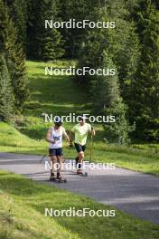 21.06.2023, Lavaze, Italy (ITA): Andrea Zattoni (ITA), Bionaz Didier (ITA), (l-r)  - Biathlon summer training, Lavaze (ITA). www.nordicfocus.com. © Vanzetta/NordicFocus. Every downloaded picture is fee-liable.