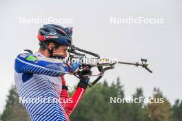 26.08.2023, Font-Romeu, France (FRA): Quentin Fillon-Maillet (FRA) - Biathlon training, Font-Romeu (FRA). www.nordicfocus.com. © Authamayou/NordicFocus. Every downloaded picture is fee-liable.