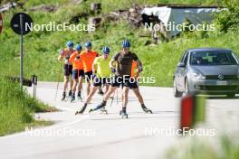 11.06.2023, Lavaze, Italy (ITA): Martin Ponsiluoma (SWE), Sebastian Samuelsson (SWE), (l-r)  - Biathlon summer training, Lavaze (ITA). www.nordicfocus.com. © Barbieri/NordicFocus. Every downloaded picture is fee-liable.