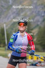 21.09.2023, Bessans, France (FRA): Sophie Chauveau (FRA) - Biathlon training, Bessans (FRA). www.nordicfocus.com. © Authamayou/NordicFocus. Every downloaded picture is fee-liable.