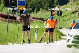 11.06.2023, Lavaze, Italy (ITA): Sebastian Samuelsson (SWE), Malte Stefansson (SWE), (l-r)  - Biathlon summer training, Lavaze (ITA). www.nordicfocus.com. © Barbieri/NordicFocus. Every downloaded picture is fee-liable.