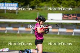 01.06.2023, La Feclaz, France (FRA): Gilonne Guigonnat (FRA) - Biathlon summer training, La Feclaz (FRA). www.nordicfocus.com. © Joly/NordicFocus. Every downloaded picture is fee-liable.