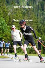 04.06.2023, Ruhpolding, Germany (GER): Sebastian Stalder (SUI), Jeremy Finello (SUI), (l-r) - Biathlon summer training, Ruhpolding (GER). www.nordicfocus.com. © Reiter/NordicFocus. Every downloaded picture is fee-liable.