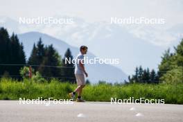 01.06.2023, La Feclaz, France (FRA): Cyril Burdet (FRA), coach Team France - Biathlon summer training, La Feclaz (FRA). www.nordicfocus.com. © Joly/NordicFocus. Every downloaded picture is fee-liable.