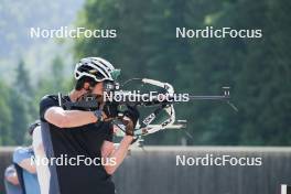 04.06.2023, Ruhpolding, Germany (GER): Niklas Hartweg (SUI) - Biathlon summer training, Ruhpolding (GER). www.nordicfocus.com. © Reiter/NordicFocus. Every downloaded picture is fee-liable.