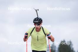 04.07.2023, Premanon, France (FRA): Quentin Fillon Maillet (FRA) - Biathlon summer training, La Premanon (FRA). www.nordicfocus.com. © Manzoni/NordicFocus. Every downloaded picture is fee-liable.