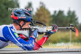 26.08.2023, Font-Romeu, France (FRA): Quentin Fillon-Maillet (FRA) - Biathlon training, Font-Romeu (FRA). www.nordicfocus.com. © Authamayou/NordicFocus. Every downloaded picture is fee-liable.