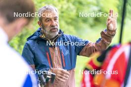 31.05.2023, Col Bayard, France (FRA): Jean-Pierre Amat (FRA), Olympic Champion and shooting coach Team France - Biathlon summer training, Col Bayard (FRA). www.nordicfocus.com. © Thibaut/NordicFocus. Every downloaded picture is fee-liable.