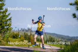 17.06.2023, Lavaze, Italy (ITA): Sebastian Samuelsson (SWE) - Biathlon summer training, Lavaze (ITA). www.nordicfocus.com. © Barbieri/NordicFocus. Every downloaded picture is fee-liable.