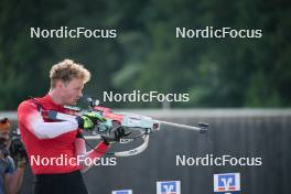 04.06.2023, Ruhpolding, Germany (GER): Sebastian Stalder (SUI) - Biathlon summer training, Ruhpolding (GER). www.nordicfocus.com. © Reiter/NordicFocus. Every downloaded picture is fee-liable.