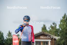 30.08.2023, Font-Romeu, France (FRA): Quentin Fillon-Maillet (FRA) - Biathlon training, Font-Romeu (FRA). www.nordicfocus.com. © Authamayou/NordicFocus. Every downloaded picture is fee-liable.